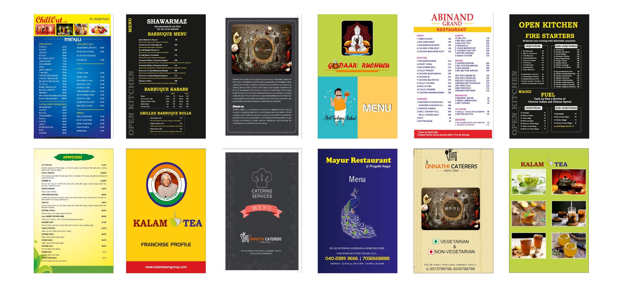 Menu Cards — Restaurants • Cafés • Catering Profiles