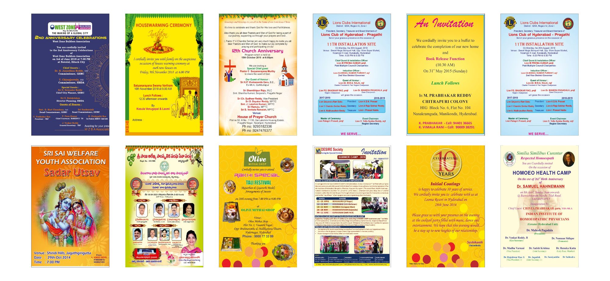 Invitations & Event Cards — Functions • Ceremonies • Corporate Events